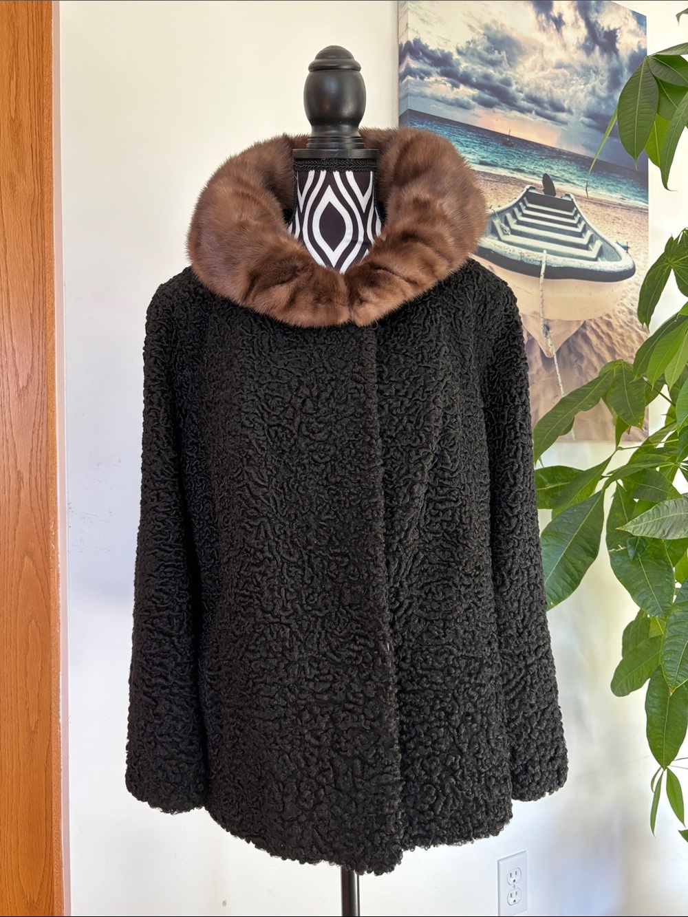 Stunning Renfrew real mink and lamb fur coat, beautiful condition
